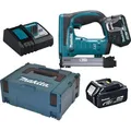 Produktbild: Makita Elektrotacker DST221RTJ, inkl. Koffer, 18V / 5,0Ah, mit 2 Akkus, für Klammern 10-22 mm