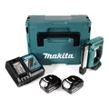 Produktbild: Makita DST 221 RTJ 18 V Li-ion Akku Tacker im Makpac + 2x 5,0 Ah Akku + 1x Lader