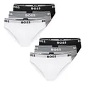 Produktbild: BOSS Herren Power Slips Briefs Unterhosen Cotton Stretch 6er Pack, Farbe:Mehrfarbig, Wäschegröße:L, Artikel:-999 Black/White/Grey