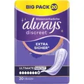 Produktbild: always Inkontinenzeinlagen discreet Ultimate Nacht, für Damen, 8 Tropfen, 20 Stück