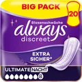 Produktbild: Always Discreet Inkontinenzeinlagen Frauen Ultimate Nacht 20 Stück Sicher
