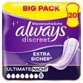 Produktbild: Always Discreet Inkontinenzeinlagen Frauen Ultimate Nacht 20 Stk Extra Sicher