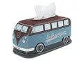 Produktbild: BRISA VW Collection - Volkswagen Neopren Kosmetik-Servietten-Spender-Papier-Taschentuch-Tissue-Box fürs Bad im T1 Bulli Bus Design (Petrol/Braun)