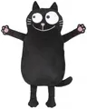 Produktbild: . Ed the Cat Wärmflasche mit Bezug Wärmflasche mit weichem Überzug im schwarz...