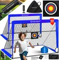 Produktbild: KESSER® Fussballtor 2er Set | Tolles Fußball Geschenk für Kinder, Indoor und Outdoor Garten : Antirutsch - Inkl. Fußball Trainingszubehör: Hütchen, Zielscheibe, Sporttasche, Ballpumpe