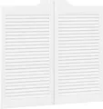 Produktbild: vidaXL Schwingtüren Lamellen-Design 1-Paar Weiß 90x100 cm