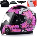 Produktbild: Integralhelm Mopedhelm | LS2 FF353 RAPID II | Motorrad Helm Vollvisierhelm Mopedhelm ECE 22.06 | Damen Motorradhelm Full-Face Helme | L (59-60cm)