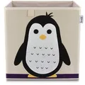 Produktbild: LIFENEY Aufbewahrungsbox mit Pinguin Motiv I Spielzeugbox mit Tiermotiv passend für Würfelregale I Ordnungsbox für das Kinderzimmer I Aufbewahrungskorb Kinder