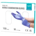 Produktbild: EUROPAPA Nitril-Handschuhe Medical Einmalhandschuhe Untersuchungshandschuhe (100 Stück, puderfrei ohne Latex, Gummihandschuhe) unsteril latexfrei disposible gloves lila M