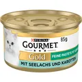 Produktbild: GOURMET Gold Katzenfutter Pastete 12x85g mit Seelachs & Karotten 12er Pack NEU