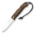 Produktbild: Joker KlappMesser ARTICA NN155 mit Griffschalen aus Walnussholz, 8 cm 14c28n Klinge, Scandi-Schliff, Werkzeug für Angeln, Jagd, Camping und Wandern