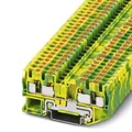 Produktbild: Phoenix Safe Schutzleiterklemme, PT 4-Quattro-PE, 4-polig, Einstecken, 24 → 10 AWG, Grün/Gelb x 5 Stück