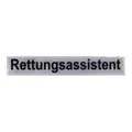 Produktbild: Rückenschild Rettungsassistent - 30 x 5cm - weiß
