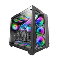 Produktbild: Mars Gaming MCV3 Schwarz, Custom XXL E-ATX Gaming Tower, Front und Seitenfenster Gehärtetem Glas, Dual Chamber Modular Frame