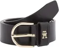 Produktbild: Tommy Hilfiger Damen Gürtel Essential Effortless 3,5 cm mit Dornschließe, Schwarz (Black), 75 cm