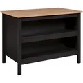 Produktbild: Kücheninsel Helina mit Platz Für 2 Barhocker 124 cm x 75 cm x 91,5 cm Schwarz