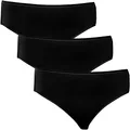 Produktbild: Schiesser Damen Slip, 3er Pack, Gr. 44, Schwarz (schwarz 000)