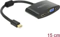 Produktbild: Adapter Delock mini Displayport -> HDMI/D-Sub15 (VGA) St/Bu