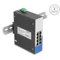 Produktbild: Delock Industrie Gigabit Ethernet Switch 8 Port RJ45 für Hutschiene