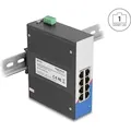 Produktbild: Delock Industrie Gigabit Ethernet Switch 8 Port RJ45 für Hutschiene - Schwarz