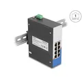 Produktbild: Delock Industrie Gigabit Ethernet Switch 8 Port RJ45 für Hutschiene