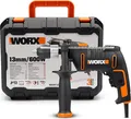 Produktbild: WORX WX317.2 Schlagbohrmaschine – 600W für präzise Bohrarbeiten in Holz, Beton,