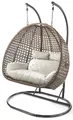 Produktbild: Kobolo Hängekorb Hängesessel Bruno Polyrattan für Zwei Personen inkl Gestell und Kissen
