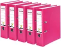 Produktbild: Original Falken 5er Pack PP Kunststoff-Ordner Made in Germany 8cm breit pink