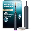 Produktbild: Philips Sonicare DiamondClean Prestige 9900 elektrische Zahnbürste - Schallzahnbürste mit SenseIQ, A3 Premium-All-in-One-Bürstenkopf und Ladeetui in Mitternachtsblau (Modell HX9992/12)