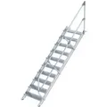 Produktbild: Günzburger Steigtechnik - Treppe 45° Stufenbreite 800 Mm 10 Stufen Aluminium Geriffelt - 600270