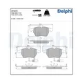 Produktbild: DELPHI LP1672 Bremsbelagsatz, Scheibenbremse für AUDI SKODA VW VW (SVW)