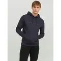 Produktbild: Jack & Jones Kapuzensweatshirt JJESTAR mit 3D-Print und Kapuze für vielseitige Anlässe Baumwollmischung, relaxed fit blau XS (46)