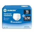 Produktbild: SUNKISS TrustPlus Inkontinenz Pants für Erwachsene, Saugfähige Windelhosen mit Elastischen Bündchen für Männer und Frauen, Diskreter Auslaufschutz bei Blasenschwäche, Größe S/M, 64 Stück