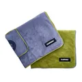 Produktbild: FLUFFINO® Hundehandtuch Mikrofaser 2er-Pack 90 x 50 cm Grau & Grün Abtrockentuch