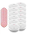 Produktbild: 10er Rauchmelder Feuermelder Set, Jeising SD-432 mit langlebiger 10 Jahres Batterie, 10x Magnetpad -TÜV Zertifiziert EN14604, Stummschaltfunktion - kein lästiger und teurer Batterie wechseln nötig