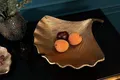 Produktbild: riess-ambiente Dekoschale GINKGO 42cm gold (Einzelartikel, 1 St), Wohnzimmer · Metall · handmade · Obst · Boho