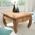 Produktbild: Massiver Couchtisch OPIUM ANTIQUE 60cm natur Mangoholz Sofatisch Wohnzimmertisch Beistelltisch