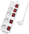 Produktbild: LogiLink Steckdosenleiste - Wechselstrom 250 V - 3680 Watt - Ausgangsanschlüsse: 4 (4 x CEE 7/3)