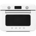 Produktbild: Smeg Minibackofen 50 ́s Style, Weiß, Metall, 50x40x51 cm, Timer, akustisches Signal Ein-/Aus, Display, elektronischer Innenbeleuchtung, elektronische Temperaturregelung, Wassertank abnehmbar, Küchengeräte, Sonstige Küchengeräte