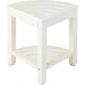Produktbild: Costway Duschbank Bad Sitzbank mit Ablage Weiß 32,5 x 32,5 x 43,5 cm