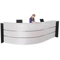 Produktbild: Kerkmann Empfangstheke BARI gebogen, weiß, anthrazit 334,0 x 182,5 x 112,0 cm