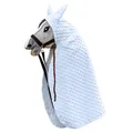 Produktbild: SKIPPI Umhang Cape für Steckenpferd Blau, Hobby Horse Zubehör, Umhang mit Kaputze für Steckenpferd, für meisten Pferde A3 und A4