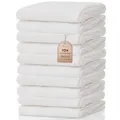 Produktbild: NatureMark 10er-Pack Baby-Mulltücher 100% Baumwolle Weiß 70x70 cm Stillen Pflege