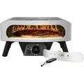 Produktbild: Cozze® Gas-Pizzaofen Classic 17, mit Thermometer, inkl. Pizzastein, Backtemperatur bis 450°C, tragbar, Grillfläche 43 x 43 cm, Gerätemaße 29.5...