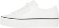 Produktbild: Calvin Klein Damen Vulcanized Sneaker Bold Low aus Leder, Weiß (Bright White/Black), 36