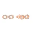 Produktbild: s.Oliver Ohrstecker 925 Sterling Silber Damen Ohrstecker, mit Zirkonia synth., 0,5 cm, Roséfarben, Infinity, Kommt in Schmuck Geschenk Box, 2032883