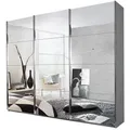 Produktbild: Schwebetürenschrank - seidengrau - 3 Spiegeltüren - 271x229 cm