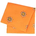 Produktbild: Breiter Edelweiß Trachtentuch Nickituch Trachten-Nickituch Schal Tuch aus 100% Baumwolle 50 x 50 cm (Apfelsine)