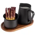 Produktbild: Milch- und Zucker-Set Akazie - 5-tlg. schwarz.