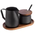 Produktbild: Set Milchkanne 350 ml und Zuckerdose aus Edelstahl PTFE-beschichtet mit Tablett